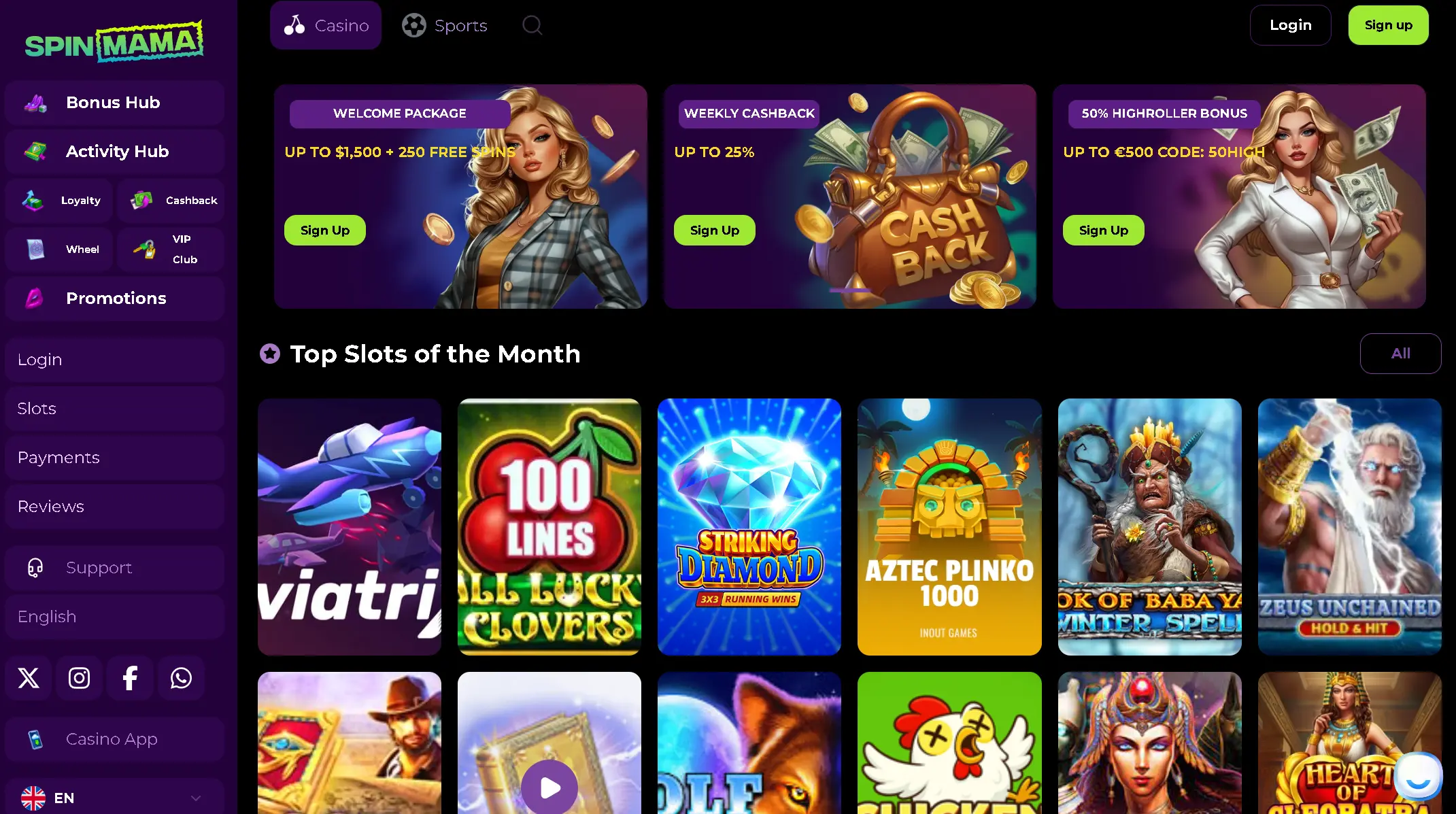 Glavna stran Spinmama Casino