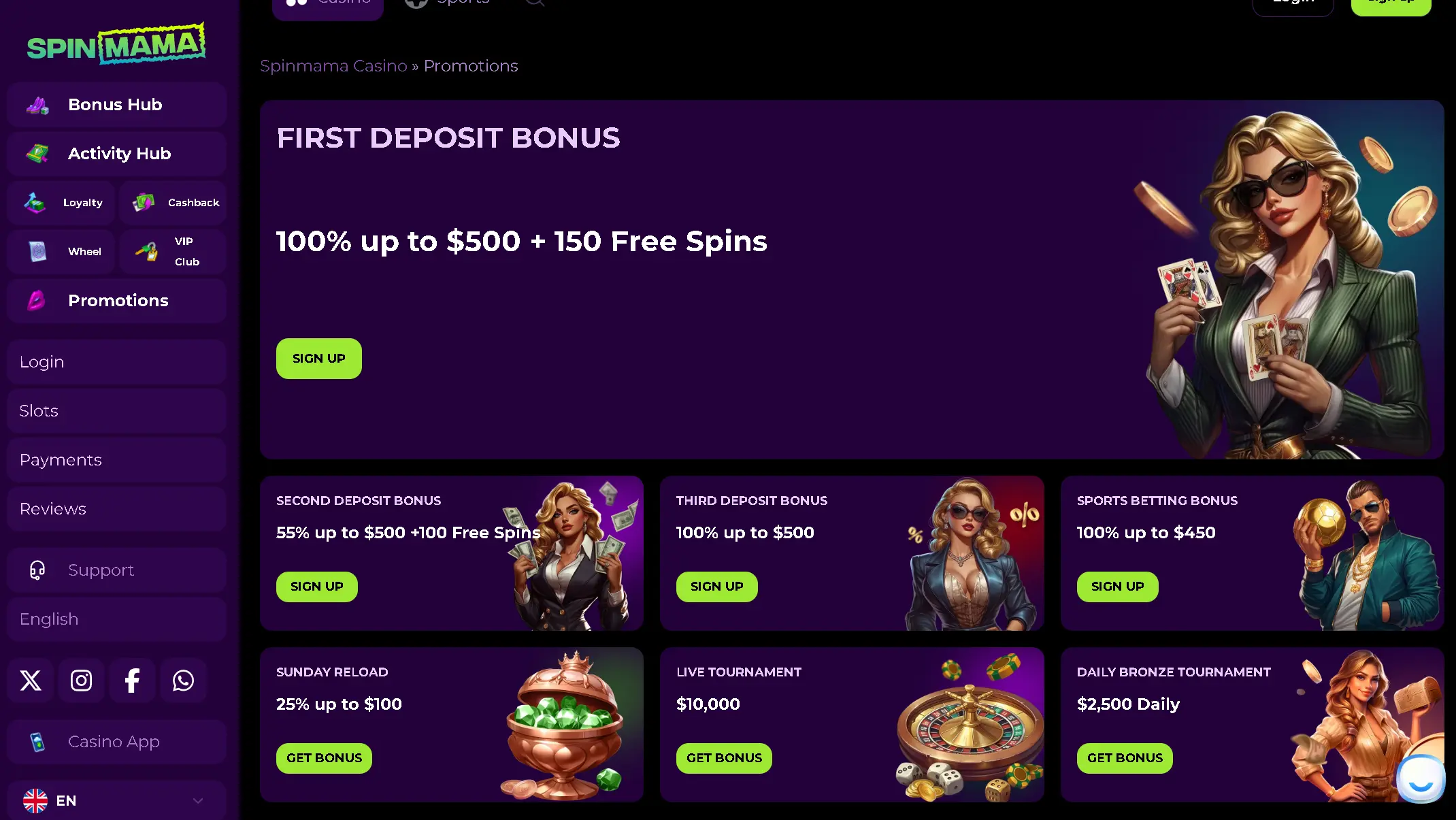 Promocije Spinmama Casina